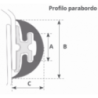 Profilo radial mm. 40 nero mt.16