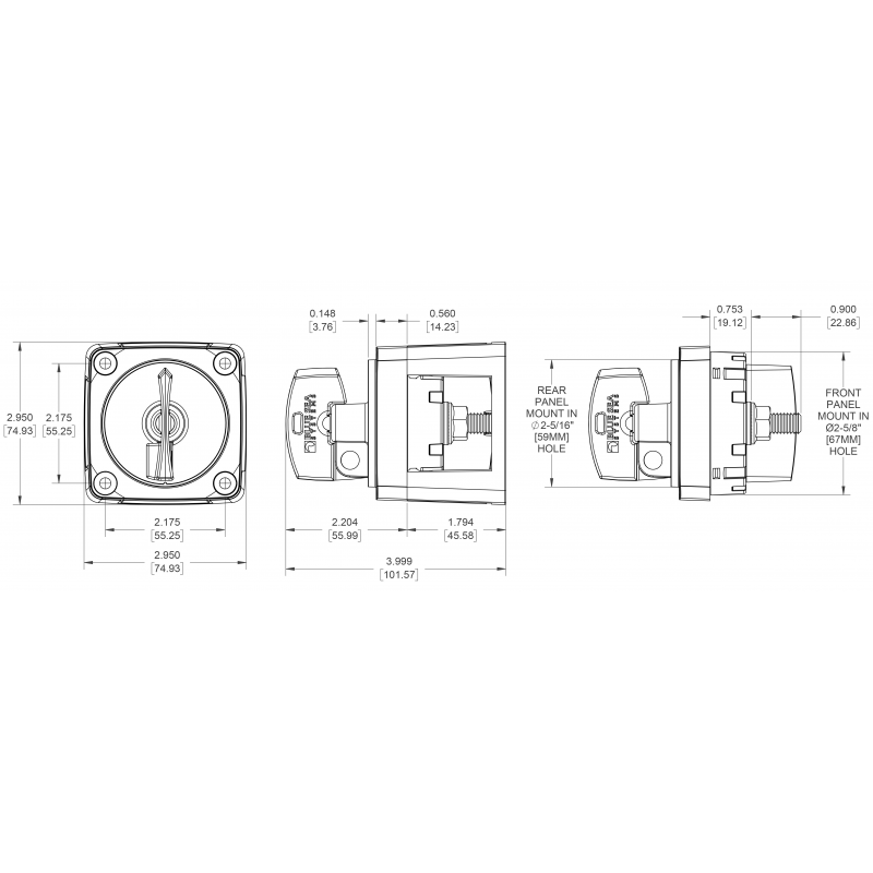 BATTERY SWITCHES WITH KEY