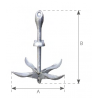 Folding anchor kg 1,50
