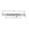 Tenditore inox m8 occhio-occhio