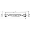 Tenditore inox m6 forcella