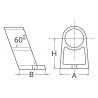 Central brackets for handrail  mm.25