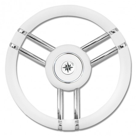 WHITE T27 STEERING WHEEL Ø MM.350