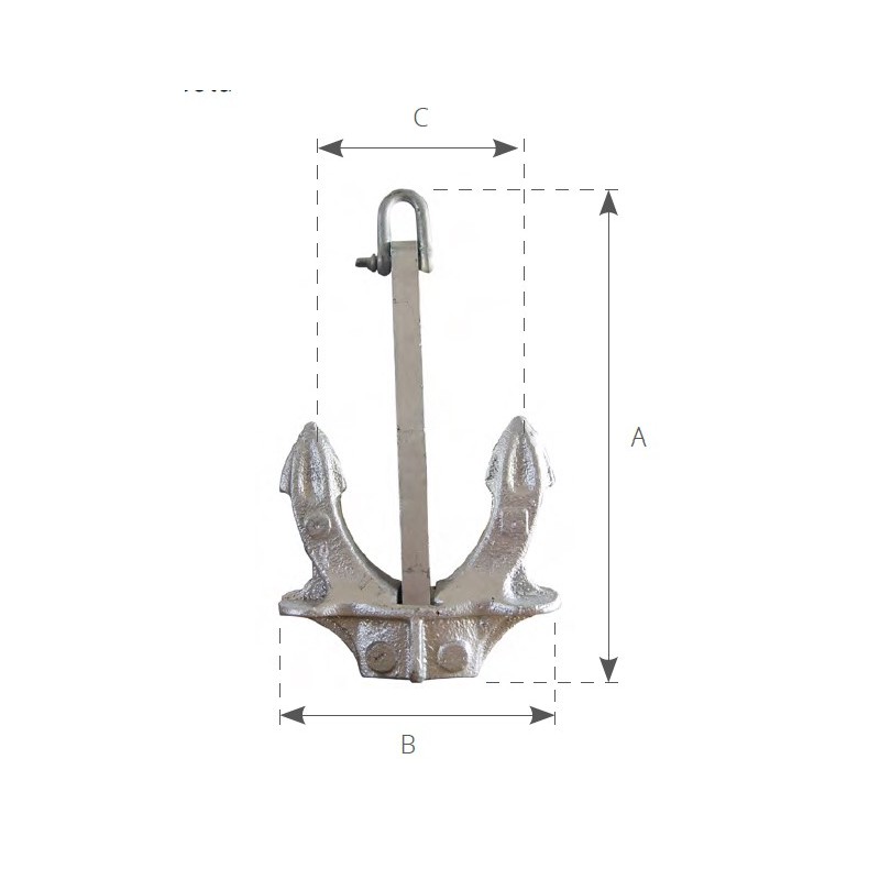HALL ANCHOR A 370 MM B 382 MM C 268 MM Weight 28 KG