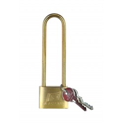 LONG SHACKLE BRASS PADLOCK