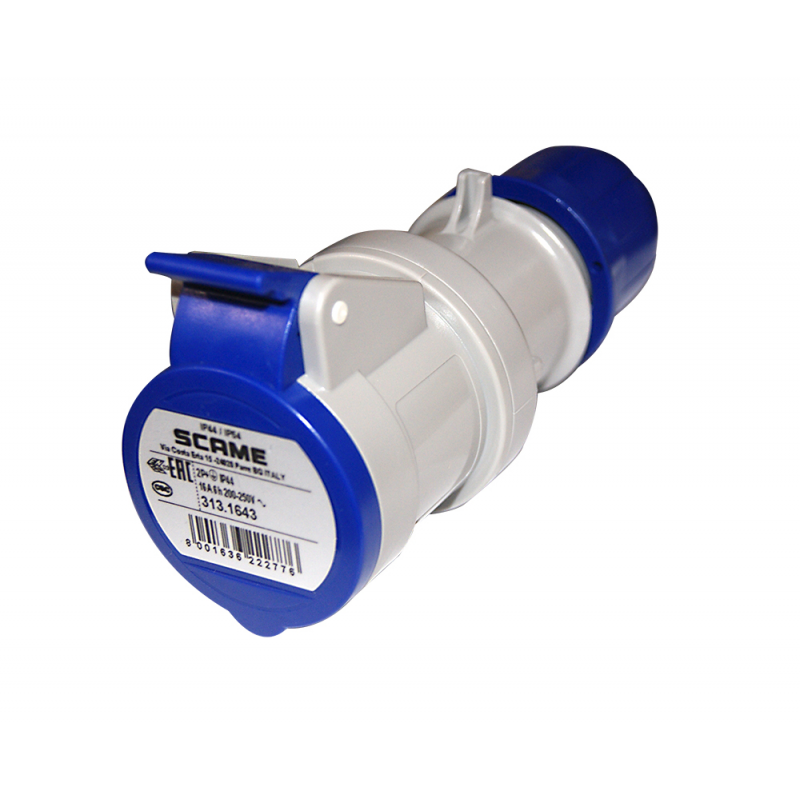 Presa Industriale Da Incasso TopTER 2P+T 16A 230V 6h IP44 - Serie 488126 - Presa Inclinata 15°